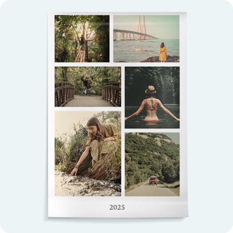 Grand poster montrant une petite fille heureuse